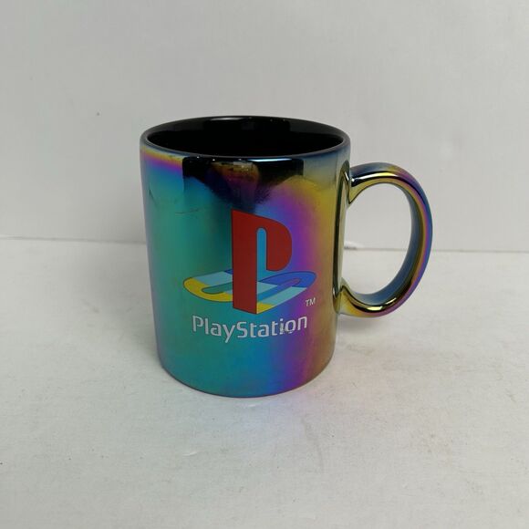 PlayStation Coffee Mug Electroplated Finish 11 oz Officially Licensed Used - Picture 1 of 5